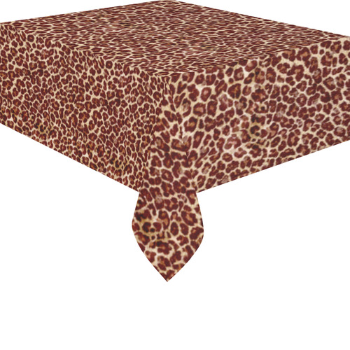 Leopard Cotton Linen Tablecloth 52"x 70"