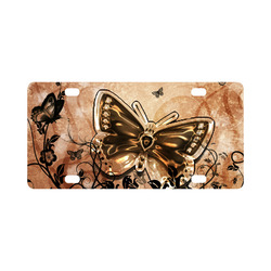Wonderful butterflies and floral elements Classic License Plate