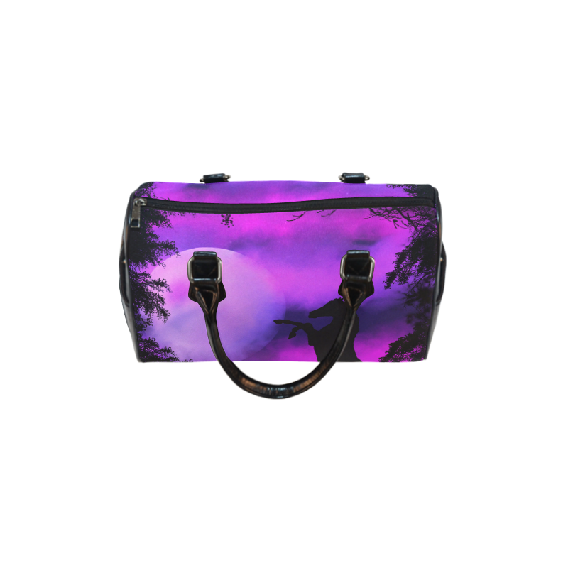 Purple sky with horse Boston Handbag (Model 1621)