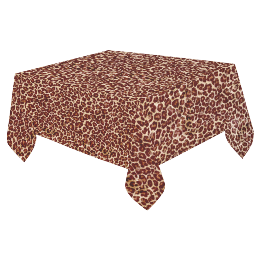 Leopard Cotton Linen Tablecloth 52"x 70"