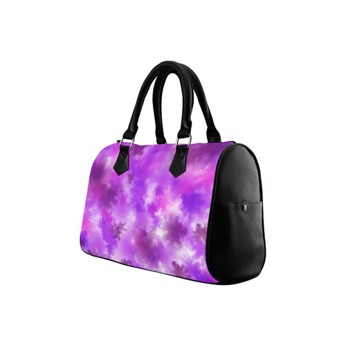 Purple and pink paint splatter pattern Boston Handbag (Model 1621)