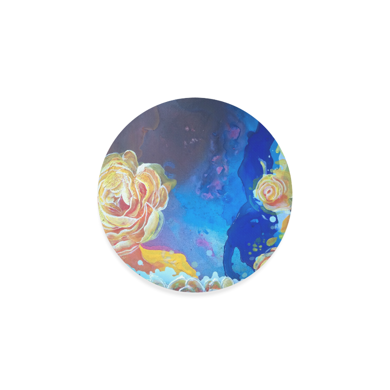 Mad Lucy's Golden Roses Round Coaster