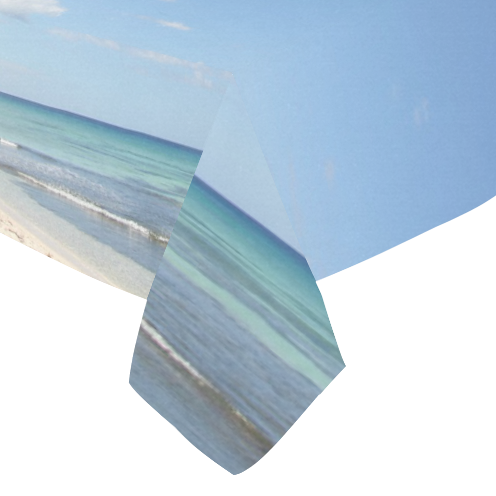 Isla Saona Caribbean Paradise Beach Cotton Linen Tablecloth 52"x 70"