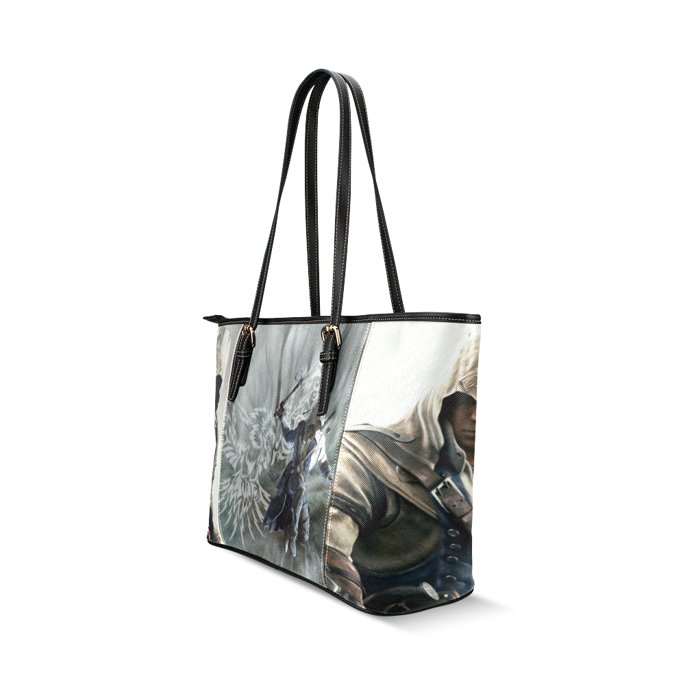 Assassin's Creed HANDBAG TOTE Leather Tote Bag/Small (Model 1640)