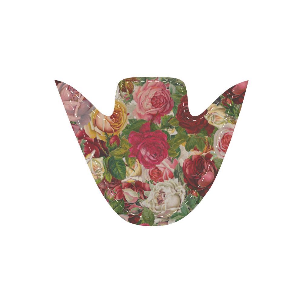 Floral Chintz Roses Pattern by ArtformDesigns Women's Unusual Slip-on Canvas Shoes (Model 019)