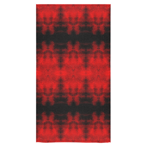 Red Black Gothic Pattern Bath Towel 30"x56"