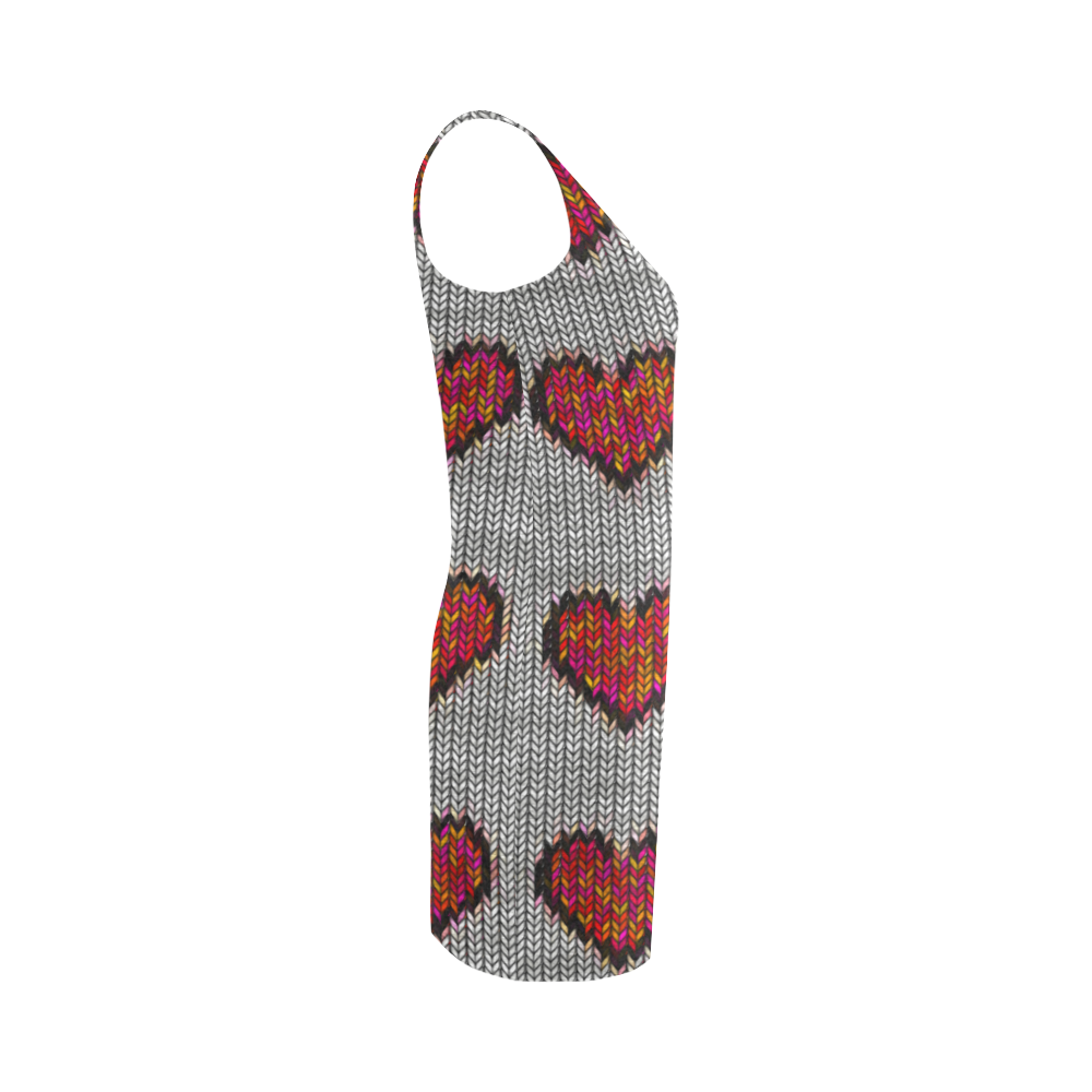 heart pattern Medea Vest Dress (Model D06)