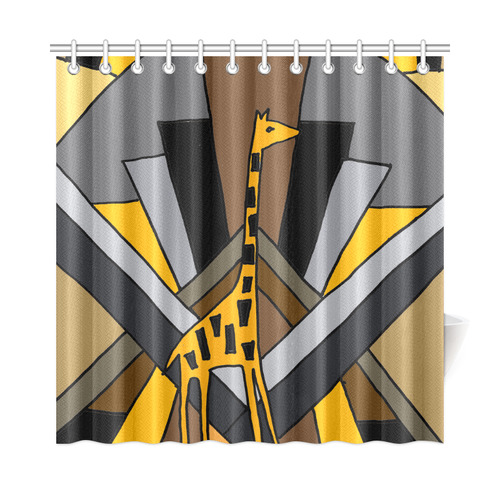 Cool Giraffe Art Deco Shower Curtain 72, Art Deco Shower Curtain
