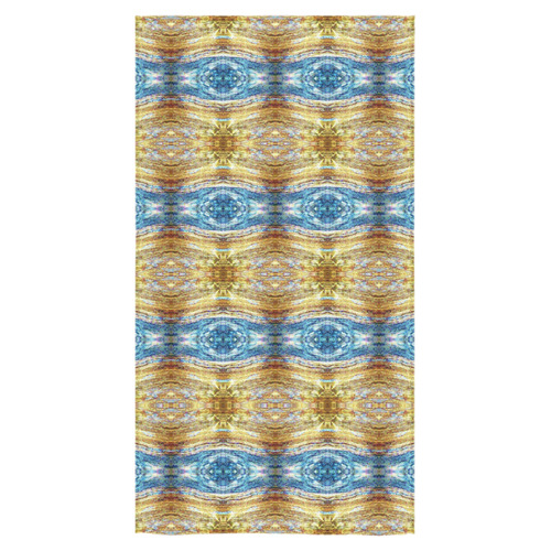 Gold and Blue Elegant Pattern Bath Towel 30"x56"