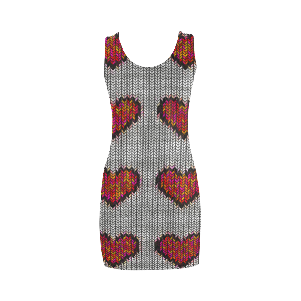 heart pattern Medea Vest Dress (Model D06)