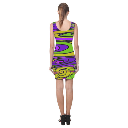 Purple Lime Mod Podge Medea Vest Dress (Model D06)