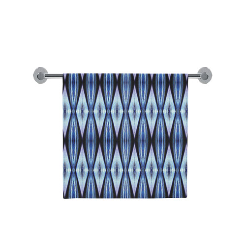 Blue White Diamond Pattern Bath Towel 30"x56"