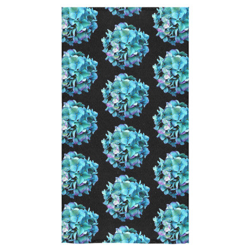 Green Blue Hydrangea Pattern Bath Towel 30"x56"