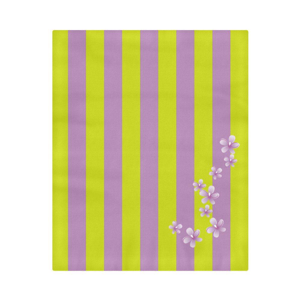 Lavender Stripes Duvet Cover 86"x70" ( All-over-print)