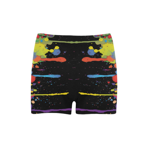 CRAZY multicolored double running SPLASHES Briseis Skinny Shorts (Model L04)