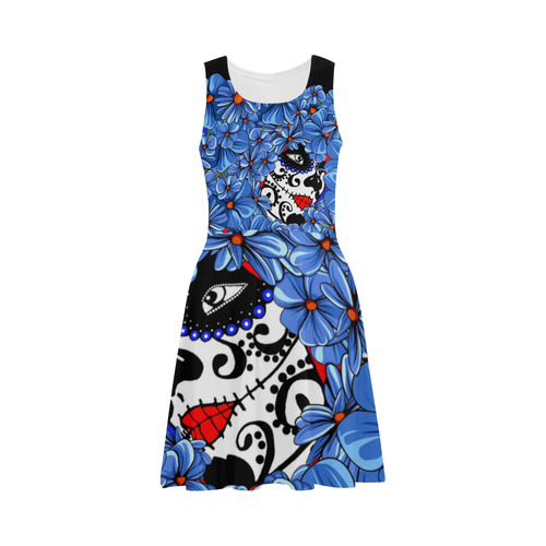 sugar skulled peek a boo Atalanta Sundress (Model D04)