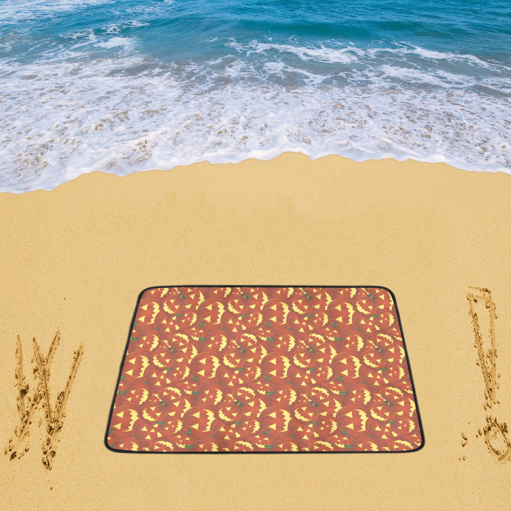 halloween pumpkins Beach Mat 78"x 60"