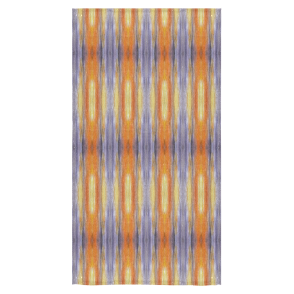 Gray Orange Stripes Pattern Bath Towel 30"x56"