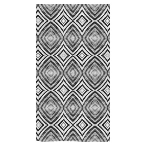 black and white diamond pattern Bath Towel 30"x56"