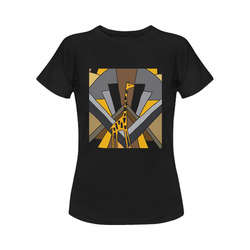 Cool Giraffe Art Deco Women's Classic T-Shirt (Model T17）