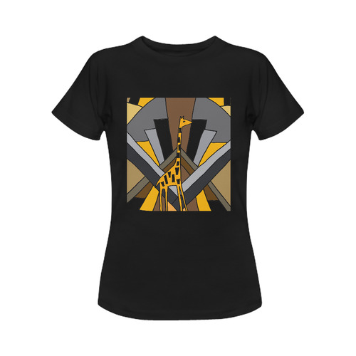 Cool Giraffe Art Deco Women's Classic T-Shirt (Model T17）
