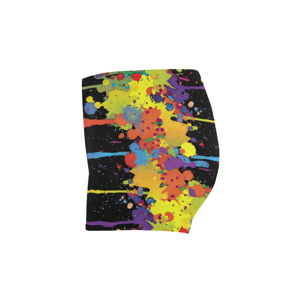 CRAZY multicolored double running SPLASHES Briseis Skinny Shorts (Model L04)