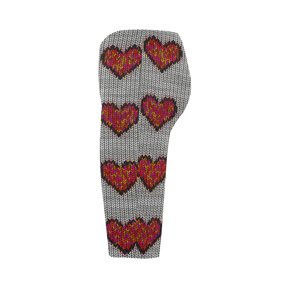 heart pattern Hestia Cropped Leggings (Model L03)