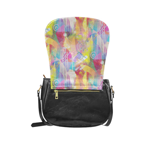 Painted Chaos Classic Saddle Bag/Small (Model 1648)