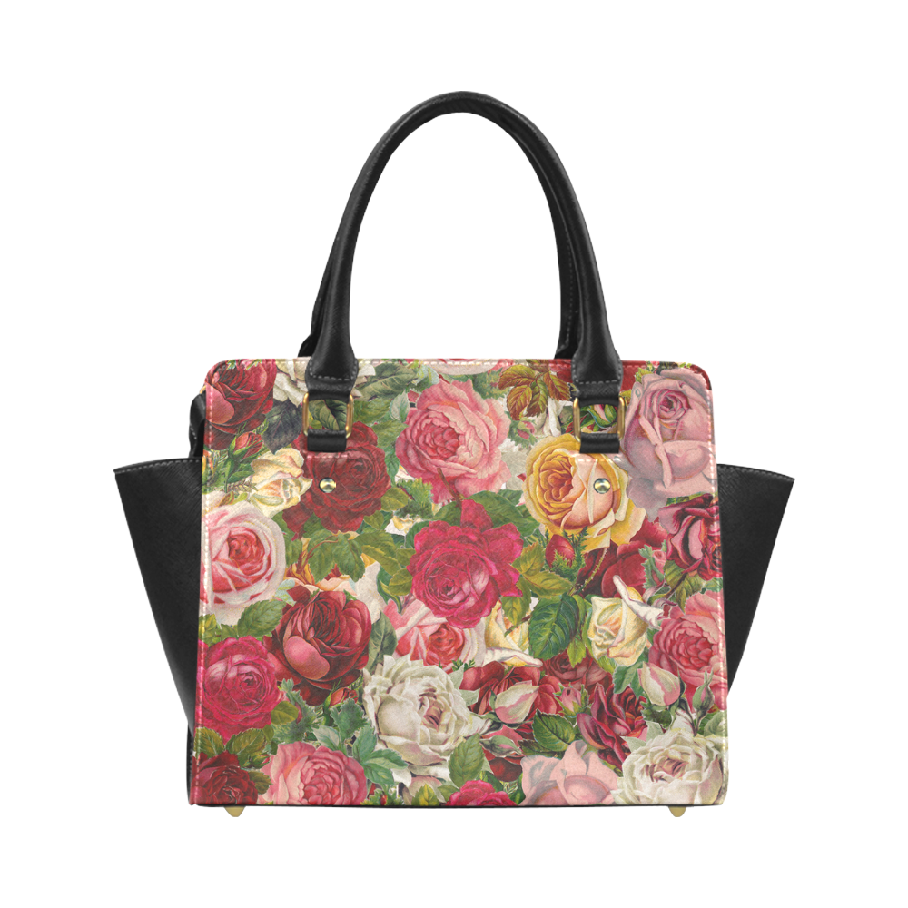Floral Chintz Roses Pattern by ArtformDesigns Classic Shoulder Handbag (Model 1653)