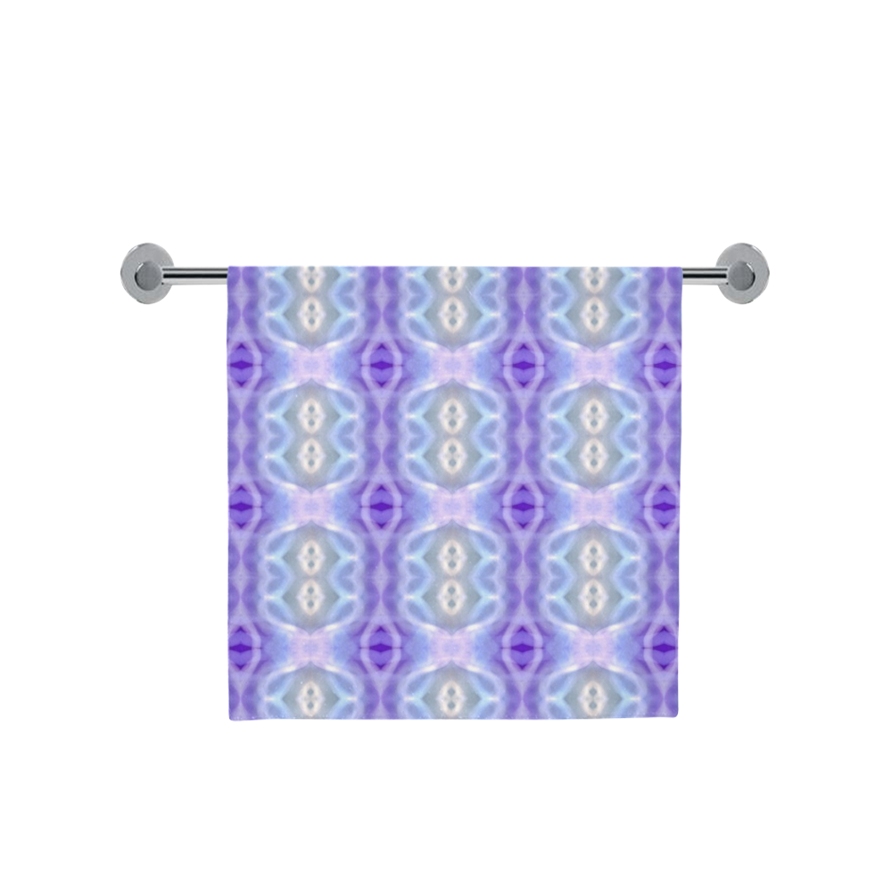 Light Blue Purple White Girly Pattern Bath Towel 30"x56"