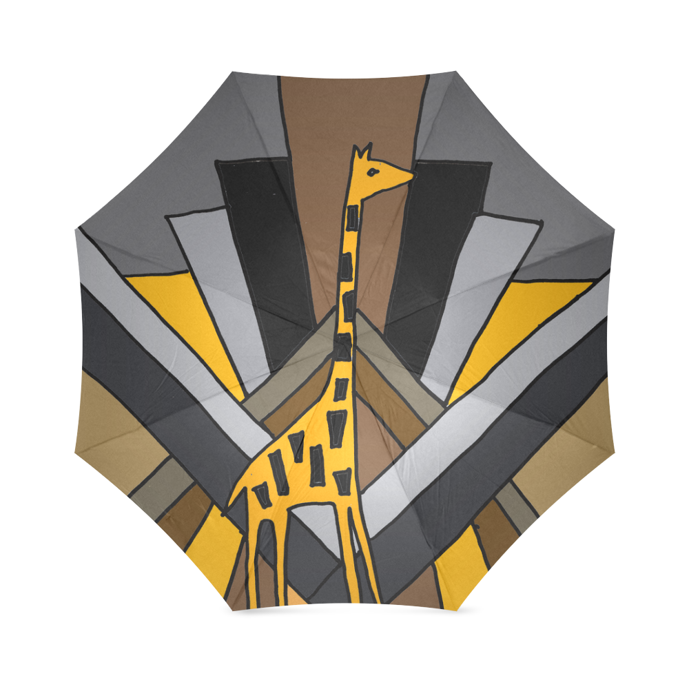 Cool Giraffe Art Deco Foldable Umbrella (Model U01)