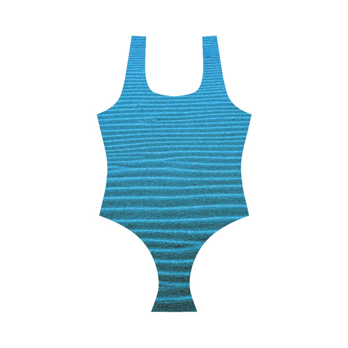 blue sand Vest One Piece Swimsuit (Model S04)