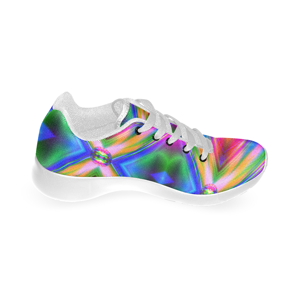 Groovy Psychedelic Diamonds (Pinks and Blues) Women’s Running Shoes (Model 020)