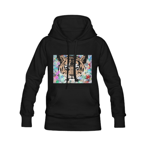 TIGER and FLOWERS Women's Classic Hoodies (Model H07)