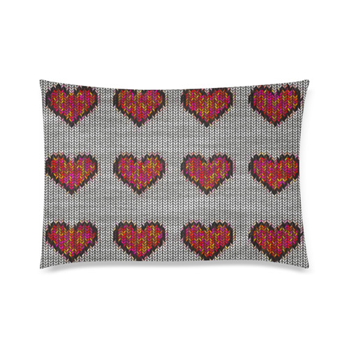 heart pattern Custom Zippered Pillow Case 20"x30" (one side)