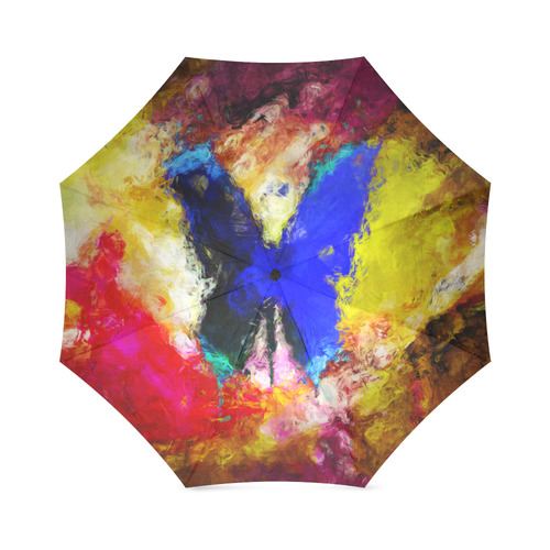 butterfly impressionism Foldable Umbrella (Model U01)