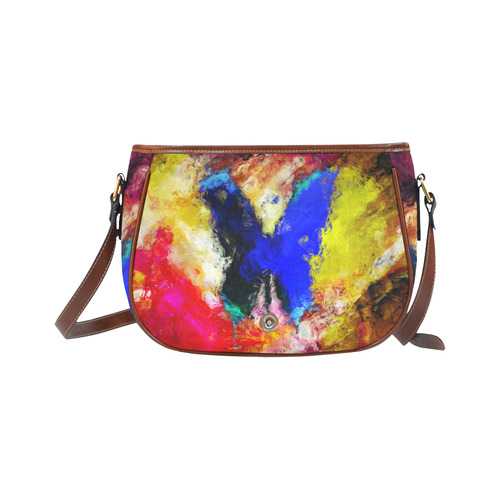 butterfly impressionism Saddle Bag/Large (Model 1649)