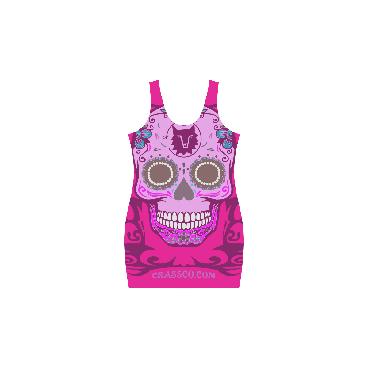 SKULL PINK II Medea Vest Dress (Model D06)