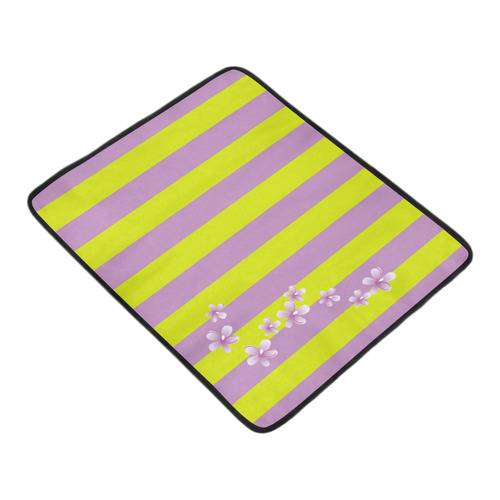 Lavender Stripes Beach Mat 78"x 60"