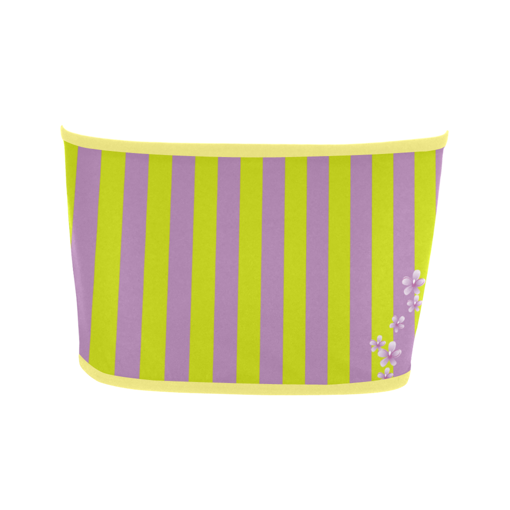 Lavender Stripes Bandeau Top