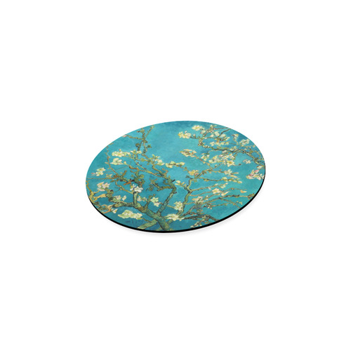 Vincent Van Gogh Blossoming Almond Tree Floral Art Round Coaster