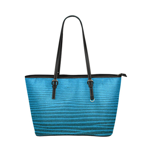 blue sand Leather Tote Bag/Large (Model 1651)