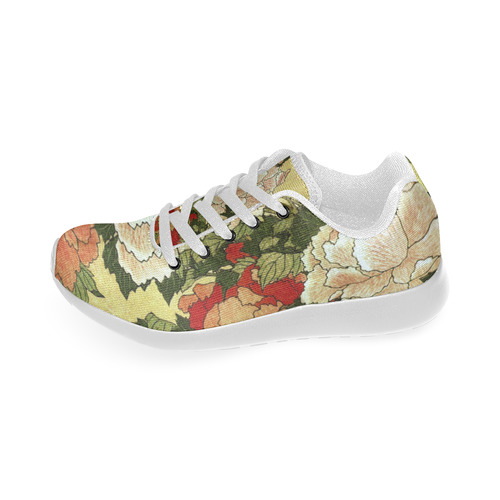 Peonies Butterfly Hokusai Japanese Floral Nature A Women’s Running Shoes (Model 020)