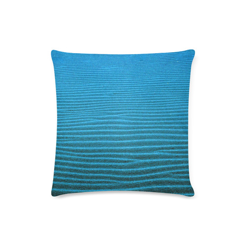 blue sand Custom Zippered Pillow Case 16"x16"(Twin Sides)
