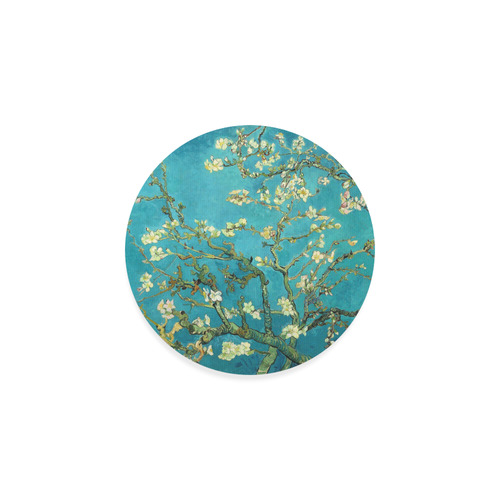 Vincent Van Gogh Blossoming Almond Tree Floral Art Round Coaster