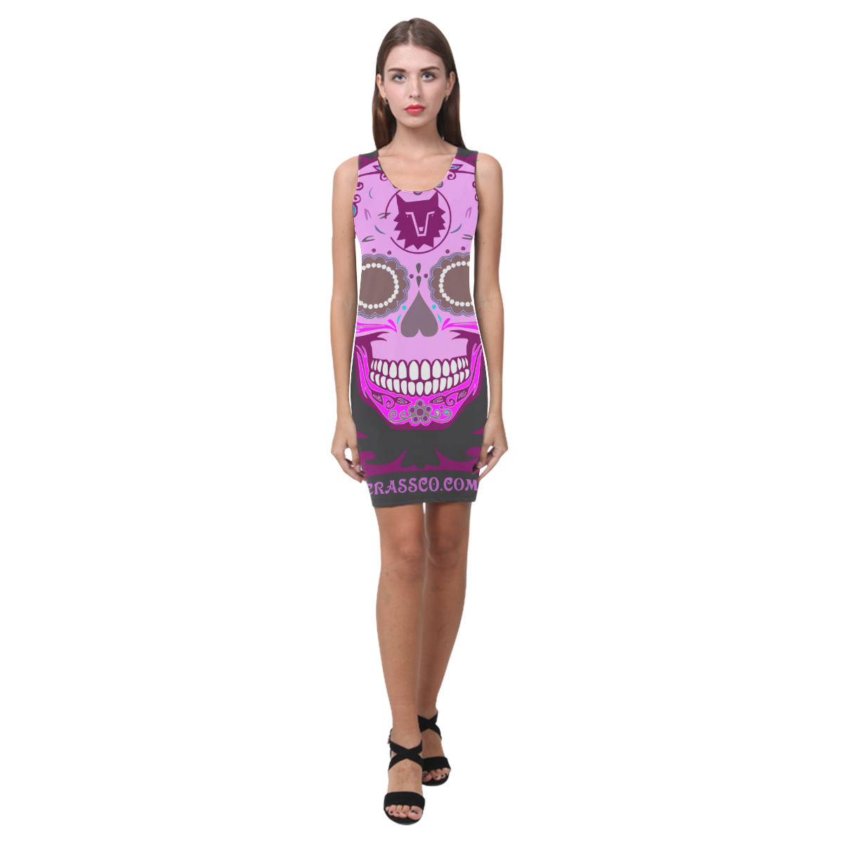 SKULL PINK III Medea Vest Dress (Model D06)