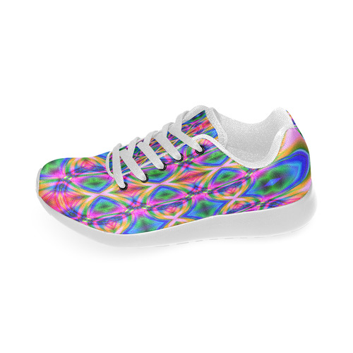 Groovy Psychedelic Pink/Blue Abstract Women’s Running Shoes (Model 020)