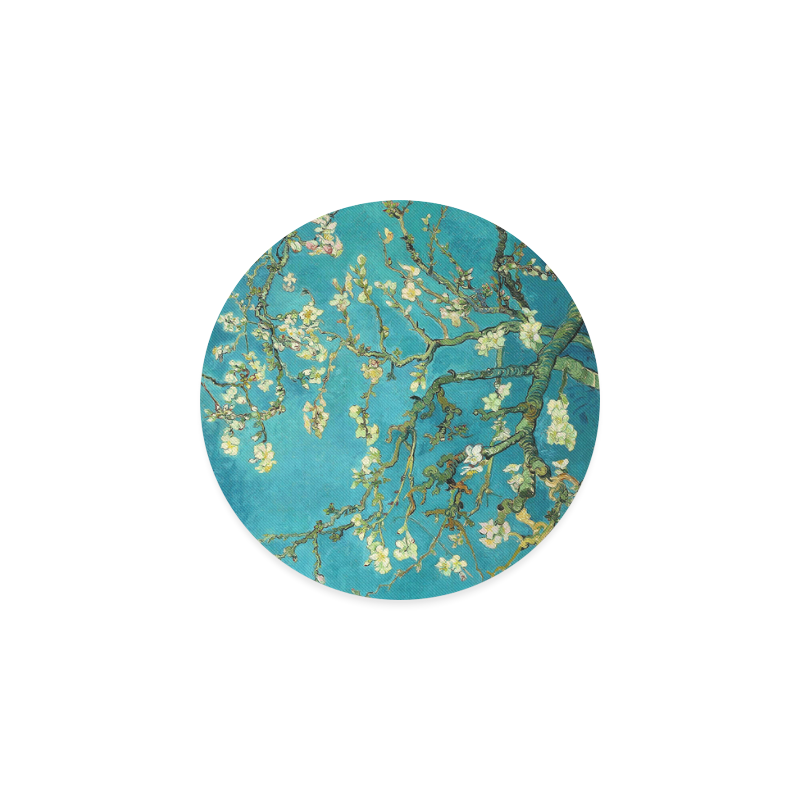 Vincent Van Gogh Blossoming Almond Tree Floral Art Round Coaster