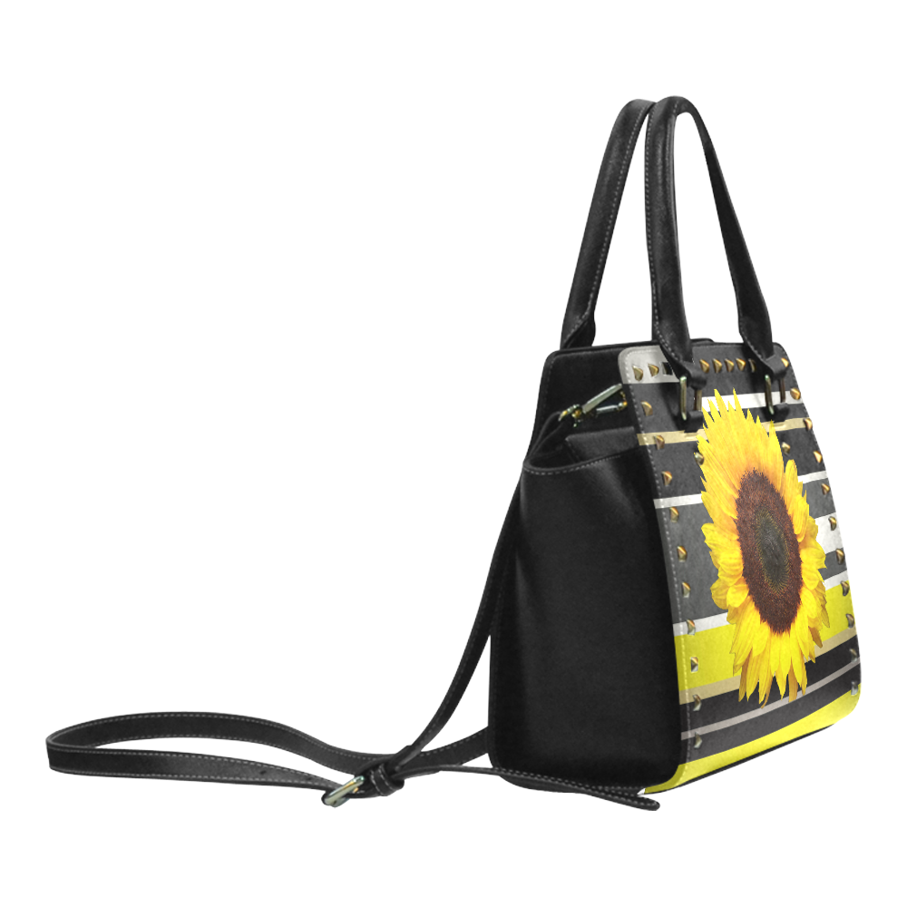 Sunflower Rivet Shoulder Handbag (Model 1645)