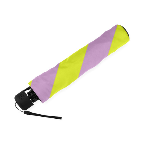 Lavender Stripes Foldable Umbrella (Model U01)